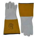 Golden Hand Long Argon Welding Gloves Yellow/White (Minimum QTY 50)