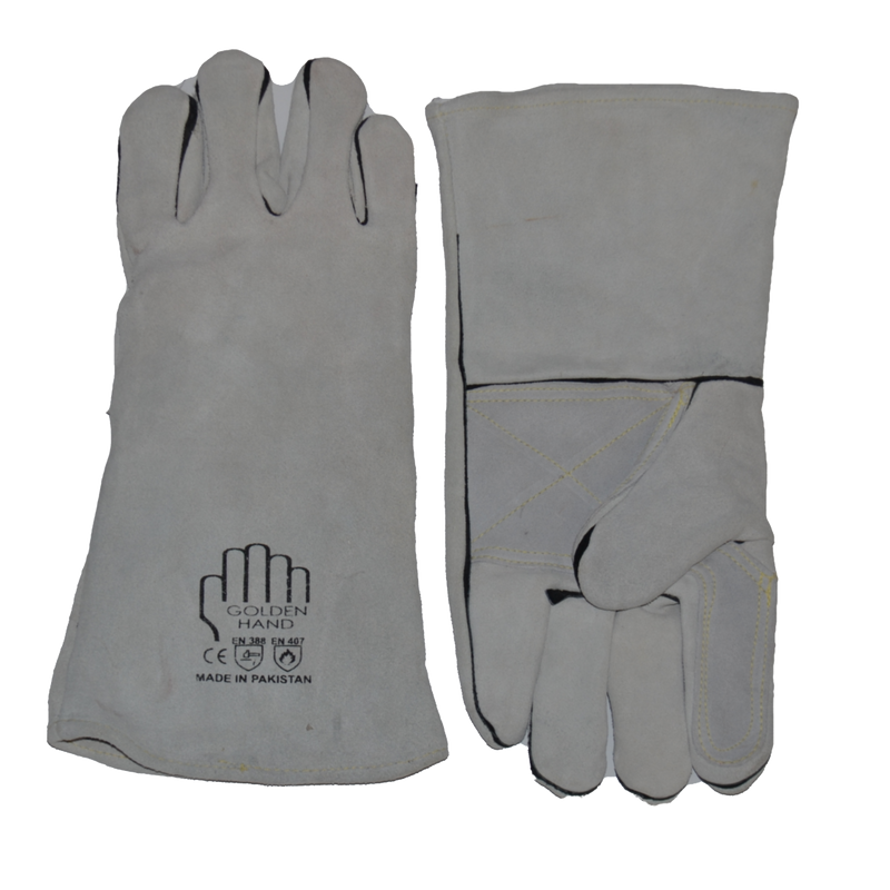 Golden Hand Long Welding Gloves Grey
