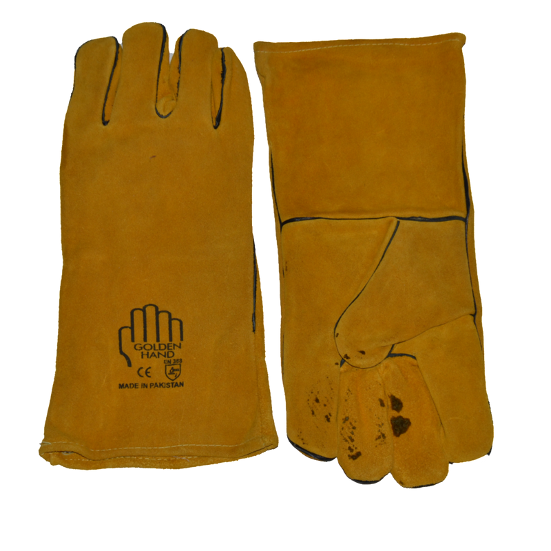 Golden Hand Long Welding Gloves Yellow