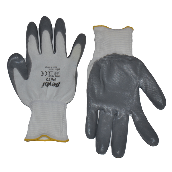 Beybi Pn72 White/Grey Anti-Cut Gloves
