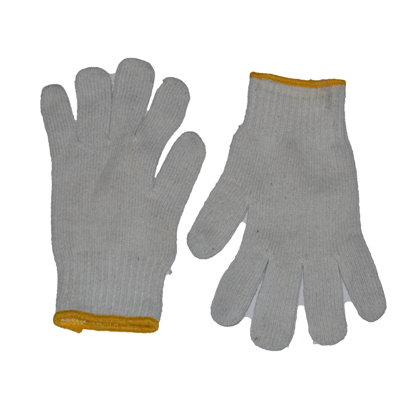 Gold Knit Tricot Grey/Yellow Hard Working Gloves