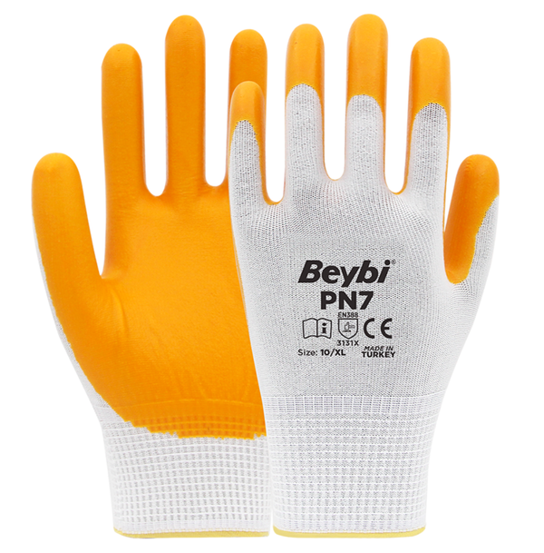 Beybi Pn7 White/Yellow Anti-Cut Gloves